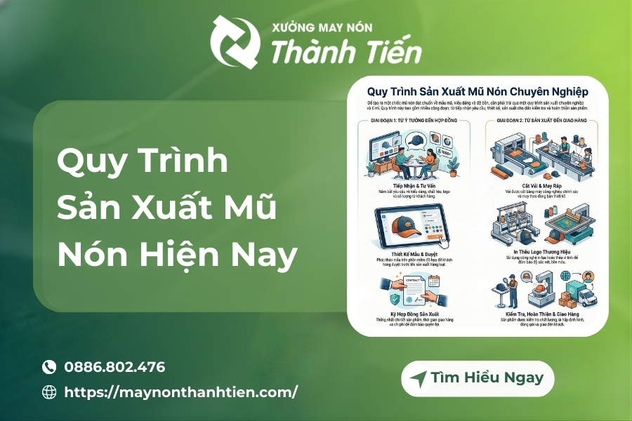 Quy Trình Sản Xuất Mũ Nón Hiện Nay