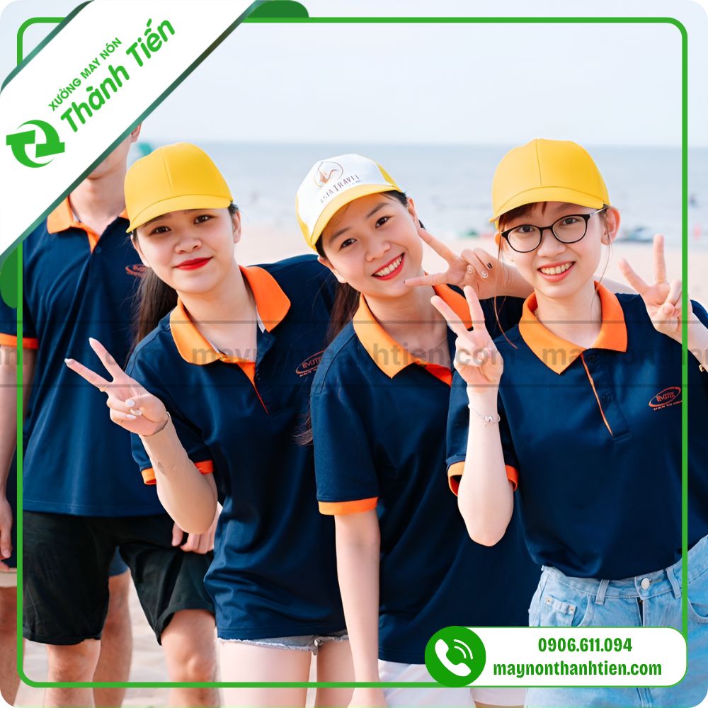 Mũ đi biển đồng phục team building