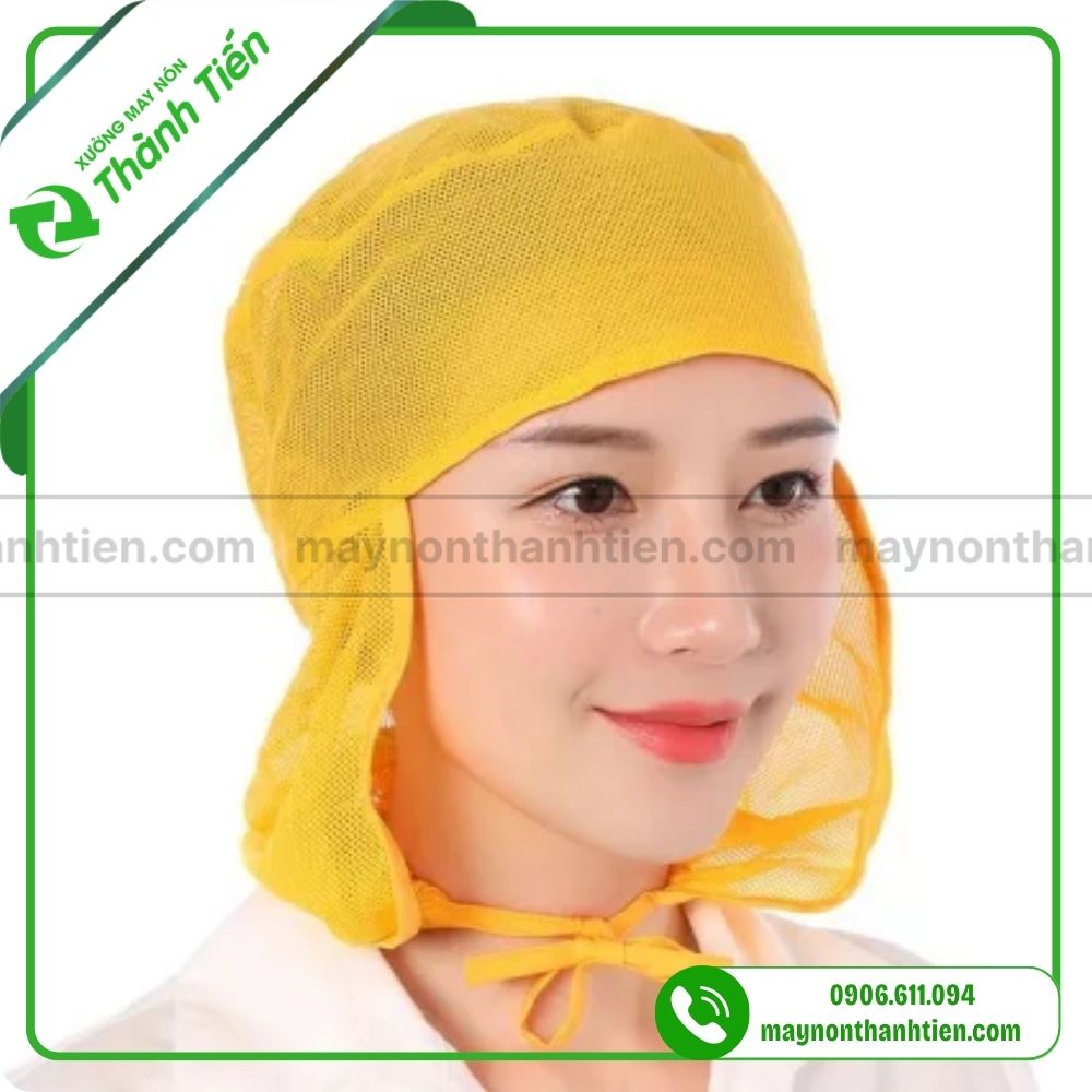 Mũ lưới m&agrave;u v&agrave;ng cho c&ocirc;ng nh&acirc;n