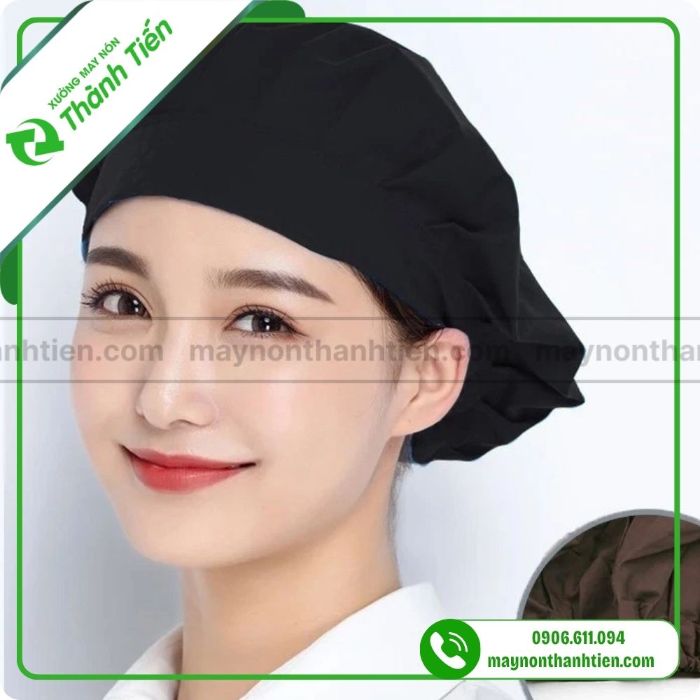 N&oacute;n Vải Lưới Bảo Hộ M&agrave;u Đen
