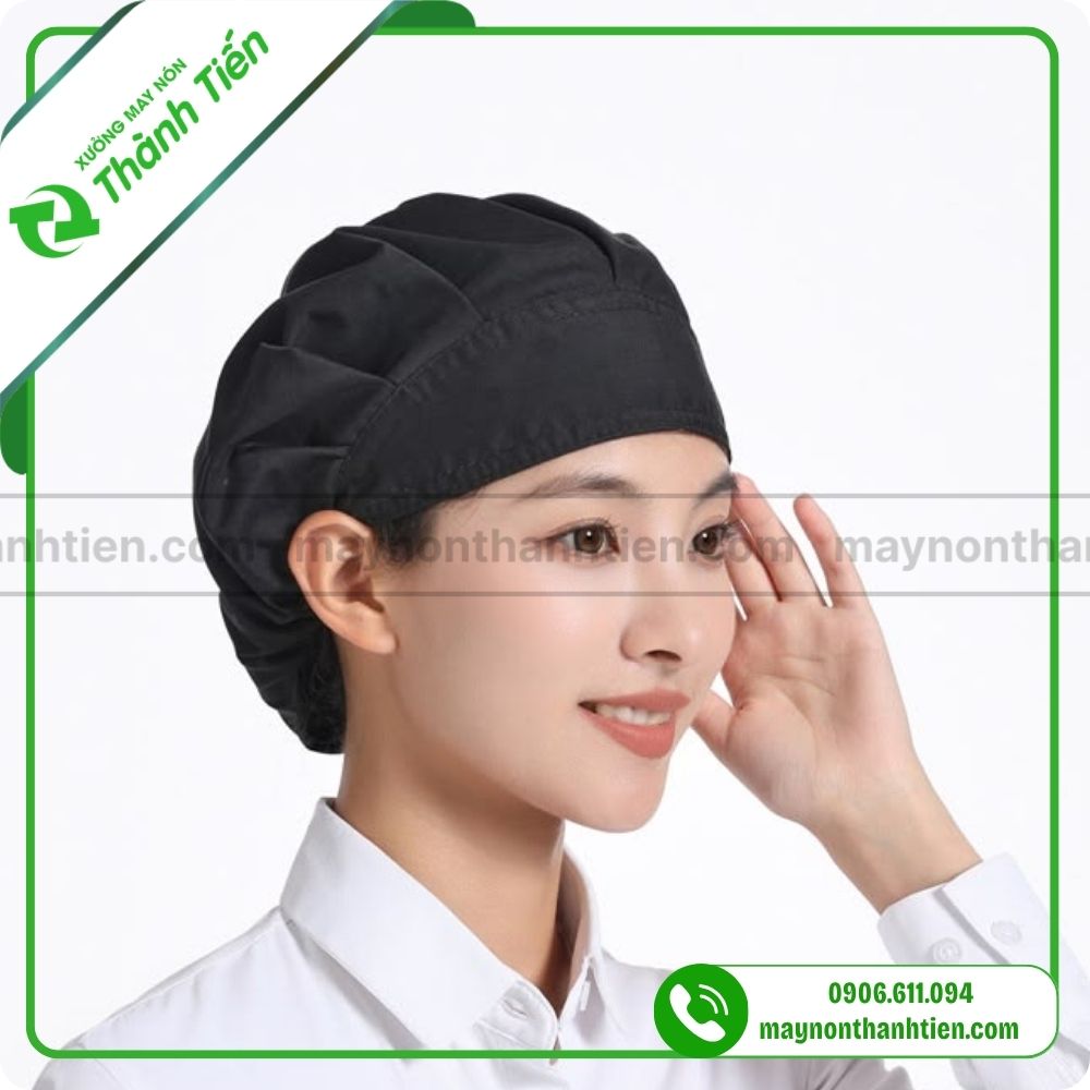 N&oacute;n lưới tr&ugrave;m t&oacute;c m&agrave;u đen