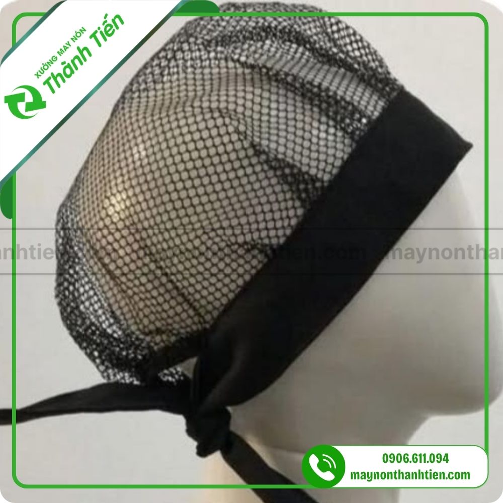 N&oacute;n vải lưới m&agrave;u đen