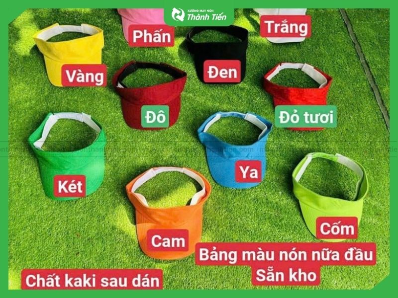 C&aacute;c chất liệu vải phổ biến d&ugrave;ng để sản xuất n&oacute;n lưỡi trai nửa đầu