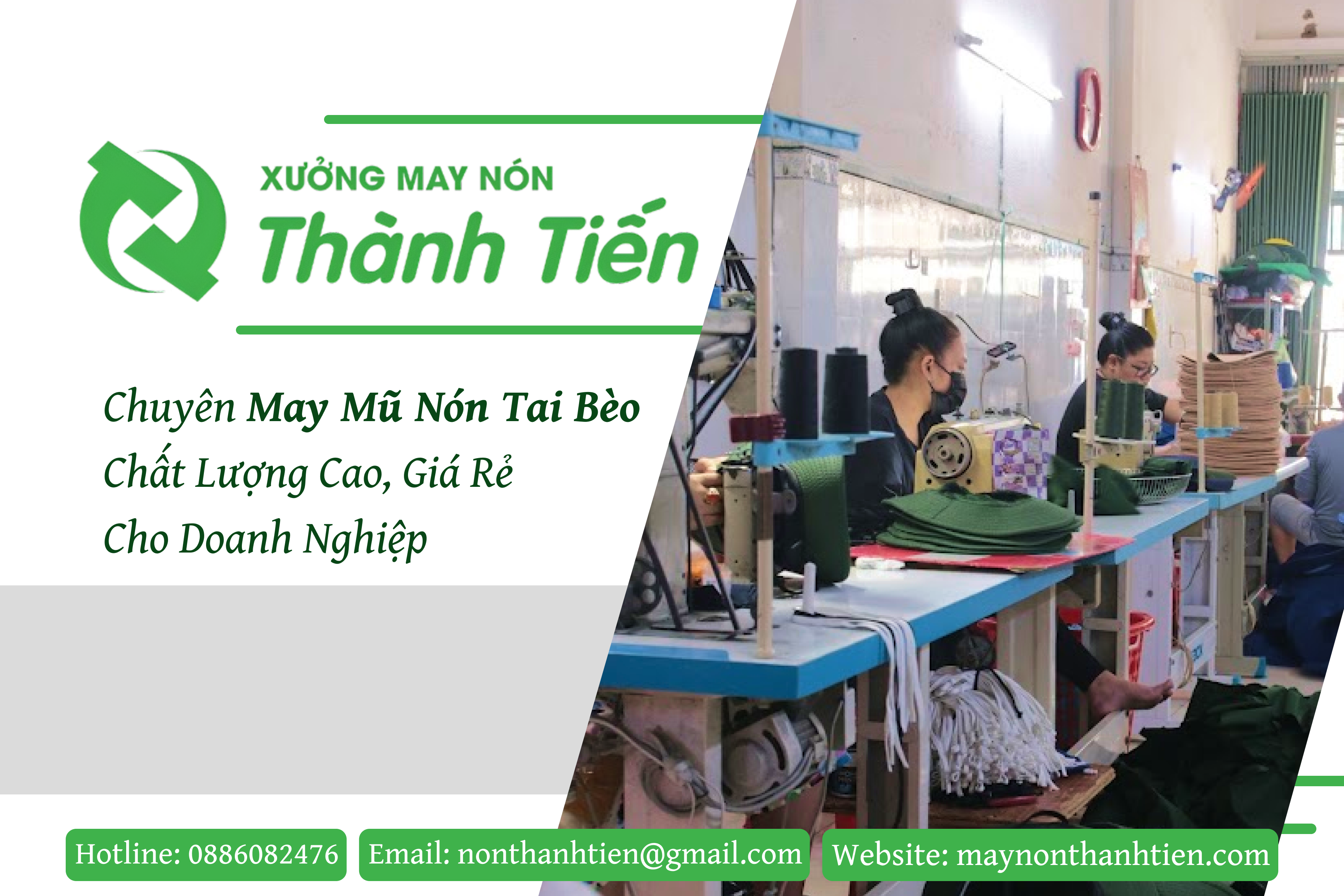L&yacute; do chọn xưởng may n&oacute;n tai b&egrave;o Th&agrave;nh Tiến tại TPHCM