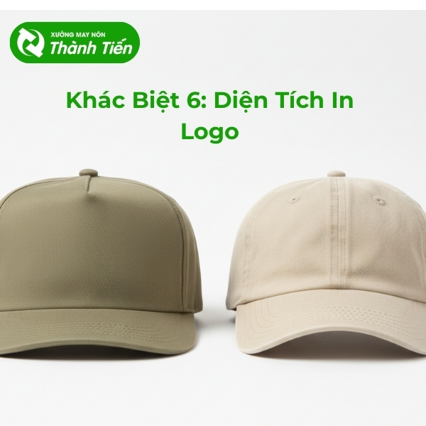 Khác biệt ở diện tích in logo