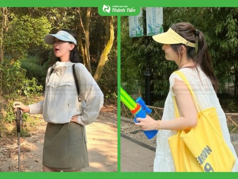 Mũ lưỡi trai nửa đầu thoáng mát