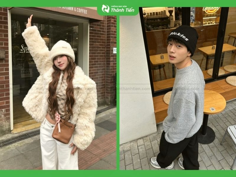 Mũ len beanie thích hợp đi Đà Lạt