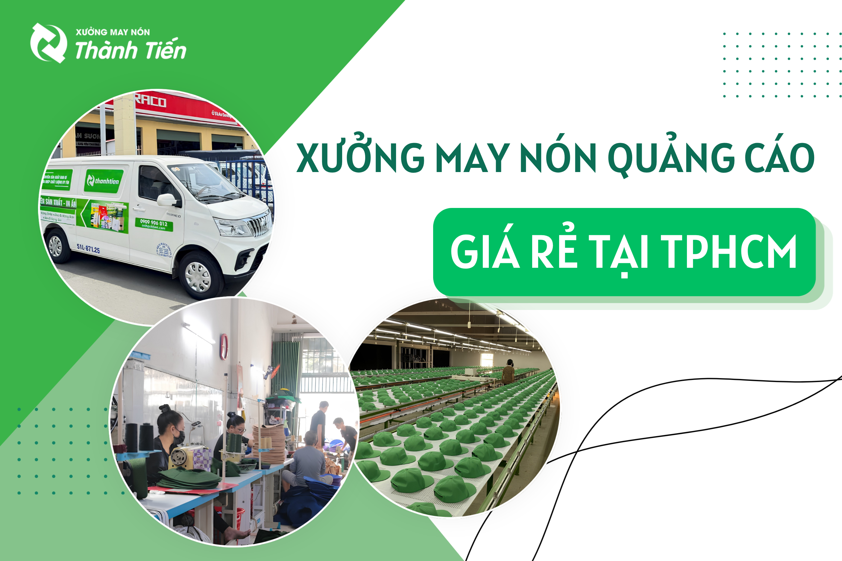 Địa chỉ may n&oacute;n quảng c&aacute;o GI&Aacute; RẺ cho doanh nghiệp