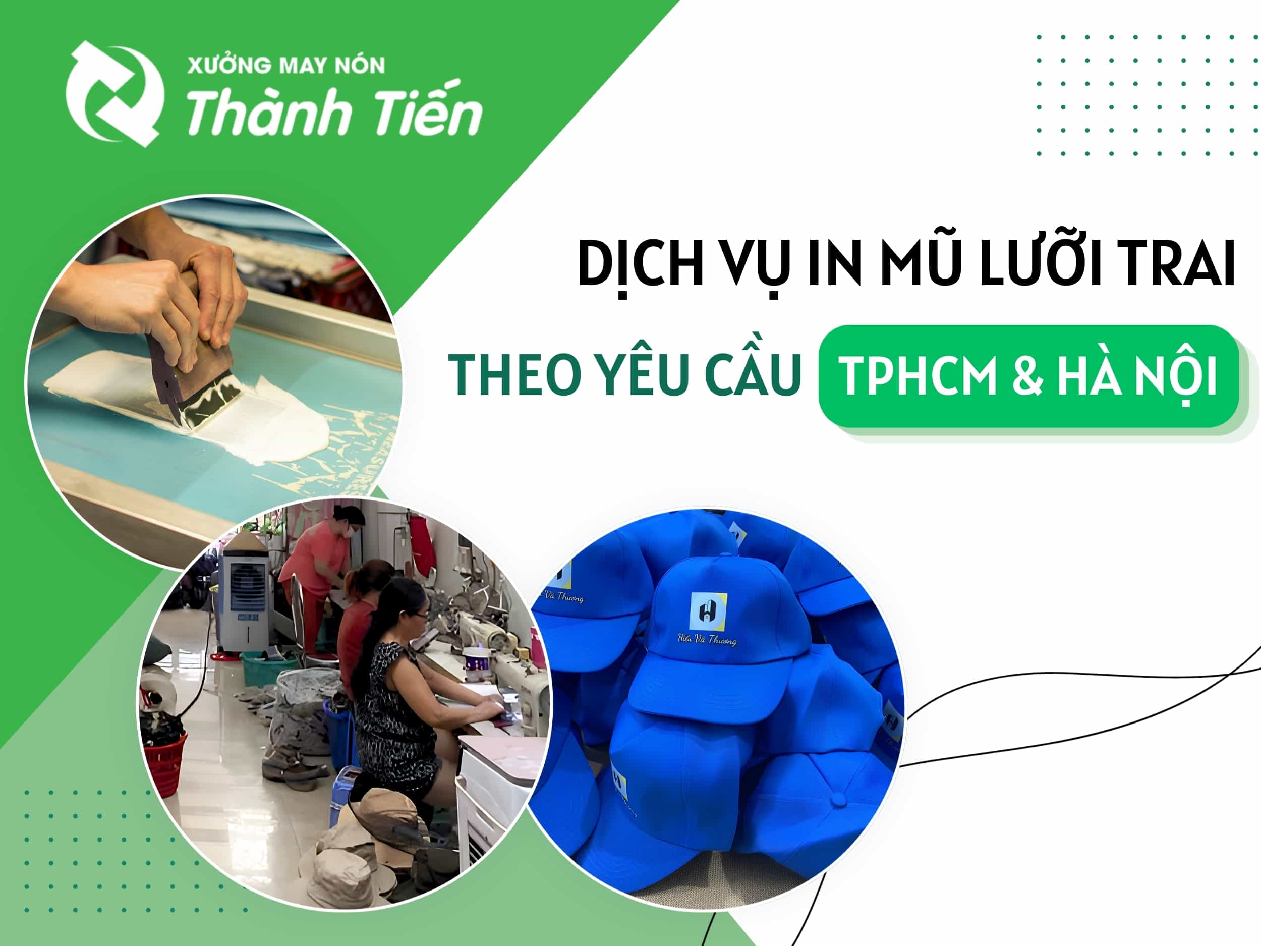 Dịch Vụ In Mũ Lưỡi Trai Theo Y&ecirc;u Cầu Tại TP HCM & H&agrave; Nội