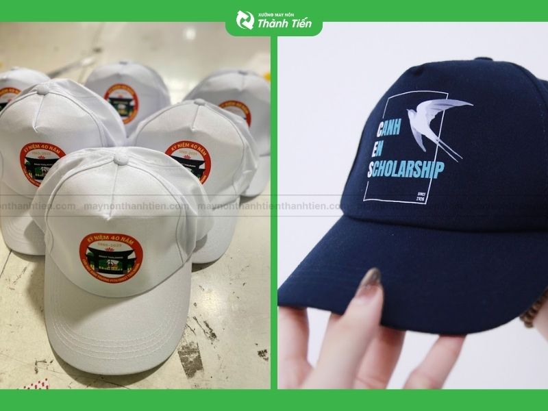 In mũ lưỡi trai theo y&ecirc;u c&acirc;̀u trường học