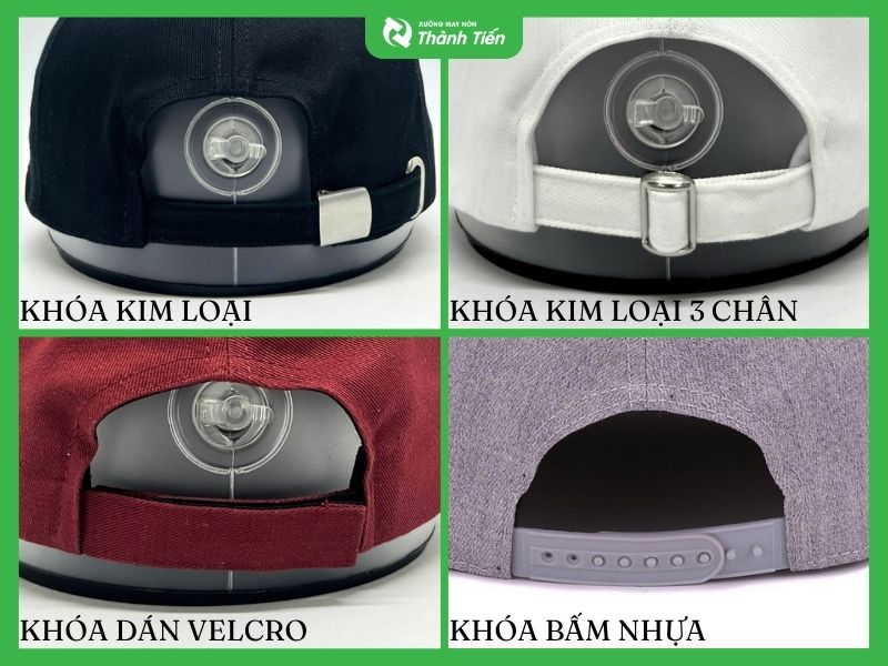 4 Loại Khóa Nón Lưỡi Trai Phổ Biến Nhất