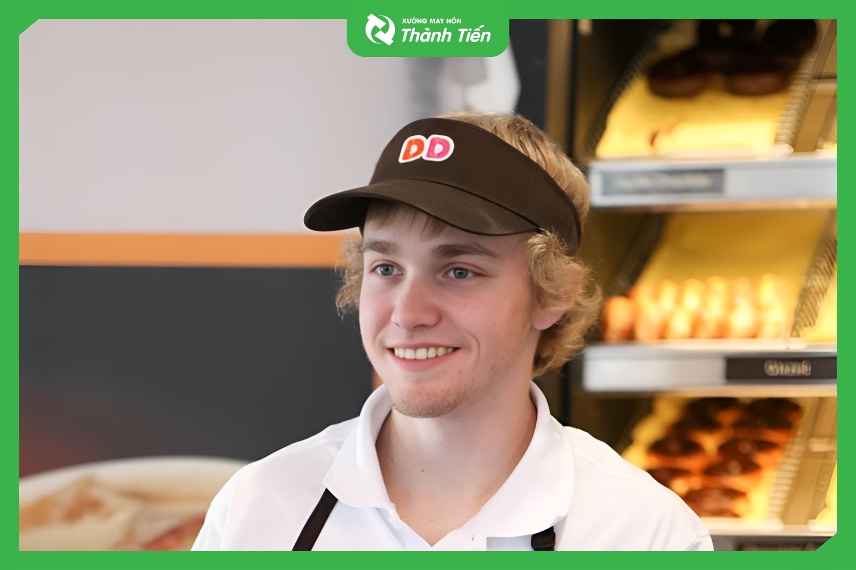 mũ nửa đầu cho nh&acirc;n vi&ecirc;n in logo