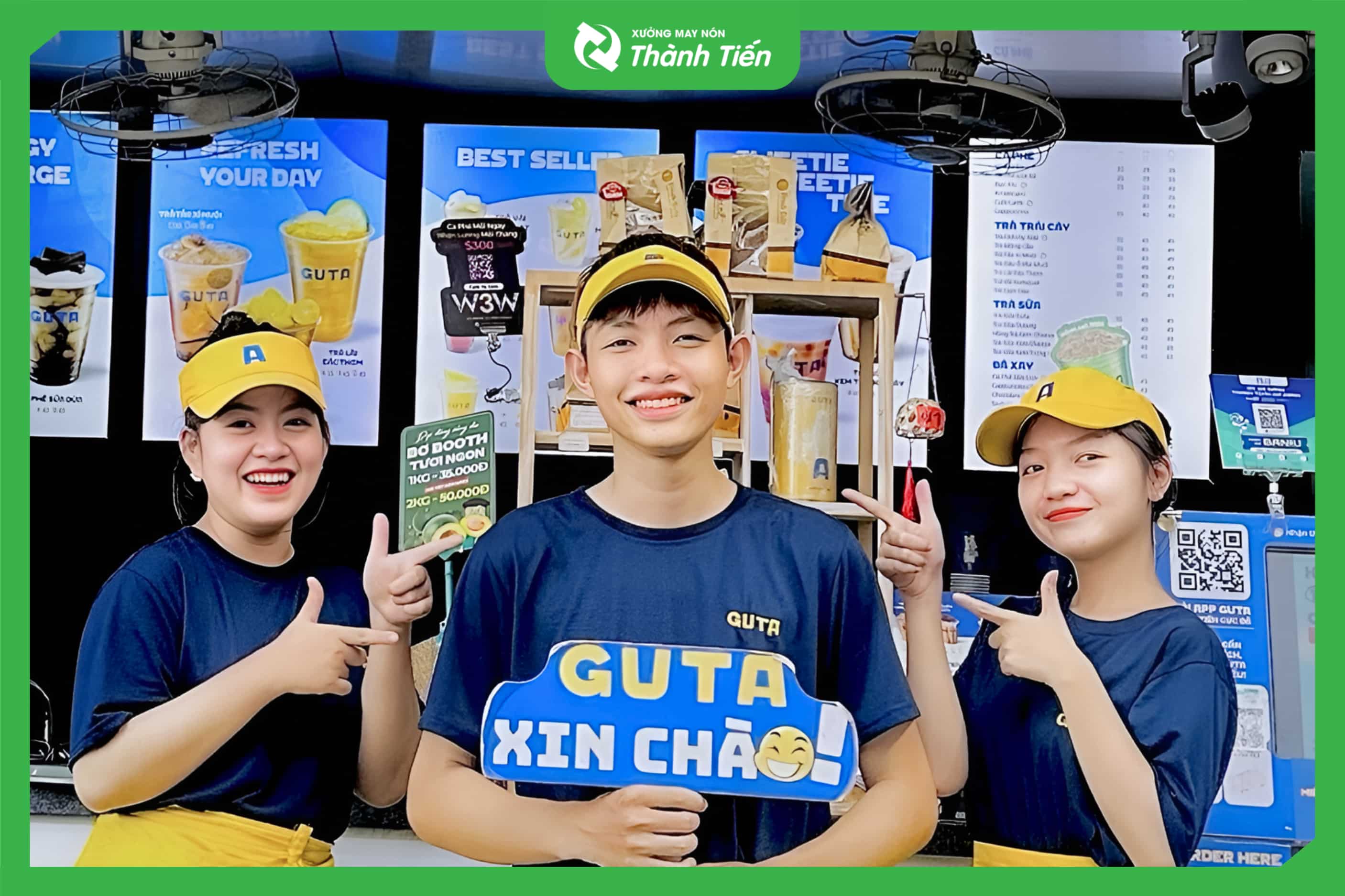 n&oacute;n nửa đầu đồng phục cho nh&acirc;n vi&ecirc;n pha chế