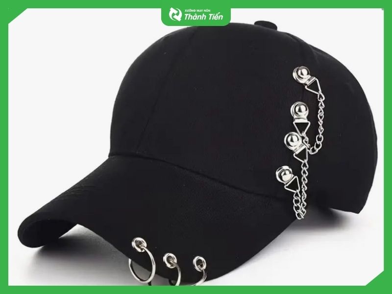 Mũ kết hiphop gắn phụ kiện phong c&aacute;ch