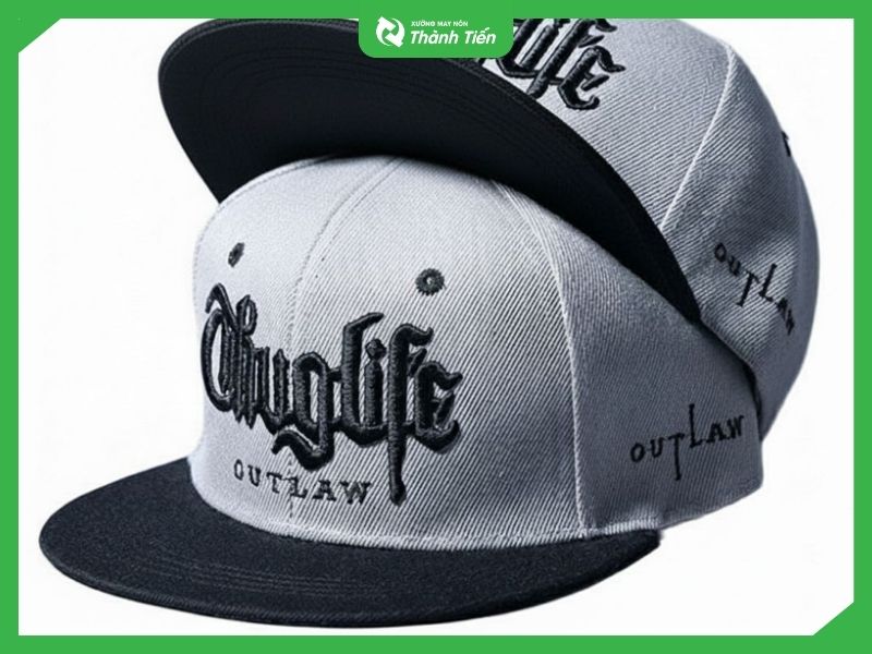 N&oacute;n snapback hiphop m&agrave;u trắng