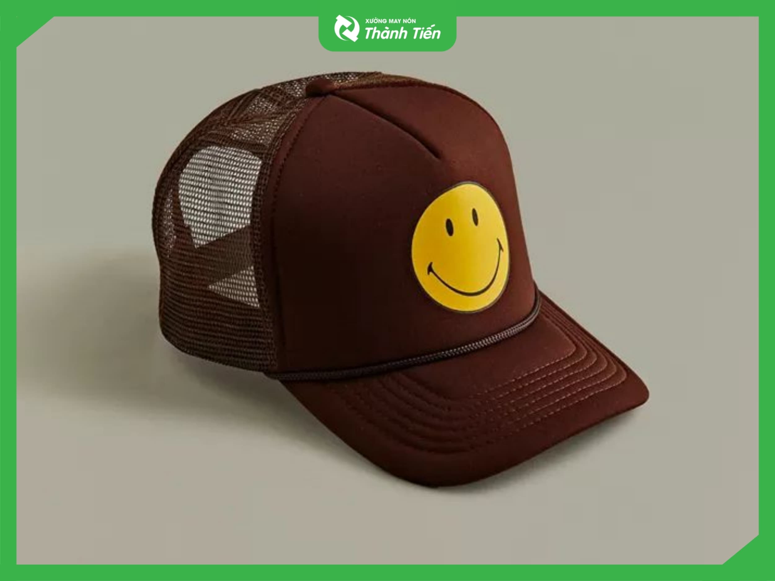 N&oacute;n lưỡi trai phối lưới in h&igrave;nh