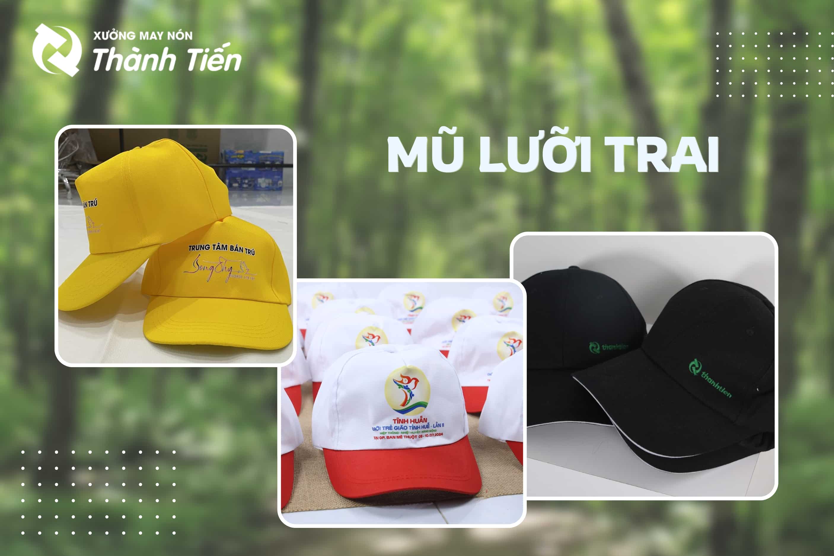 D&ograve;ng mũ lưỡi trai phổ biến cho c&aacute;c ng&agrave;nh nghề