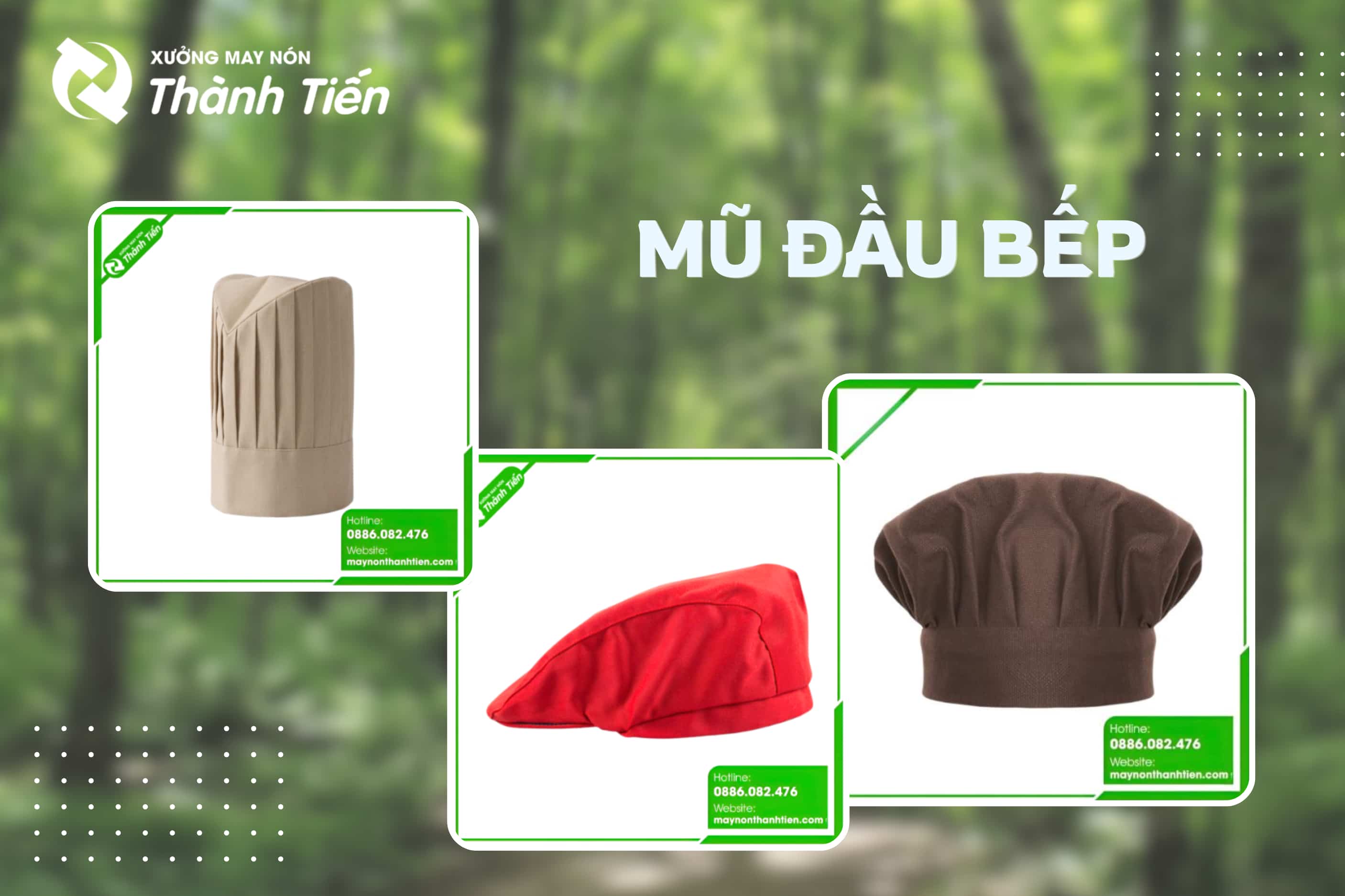 Mũ đầu bếp cho c&aacute;c nh&agrave; h&agrave;ng cao cấp tại trung t&acirc;m