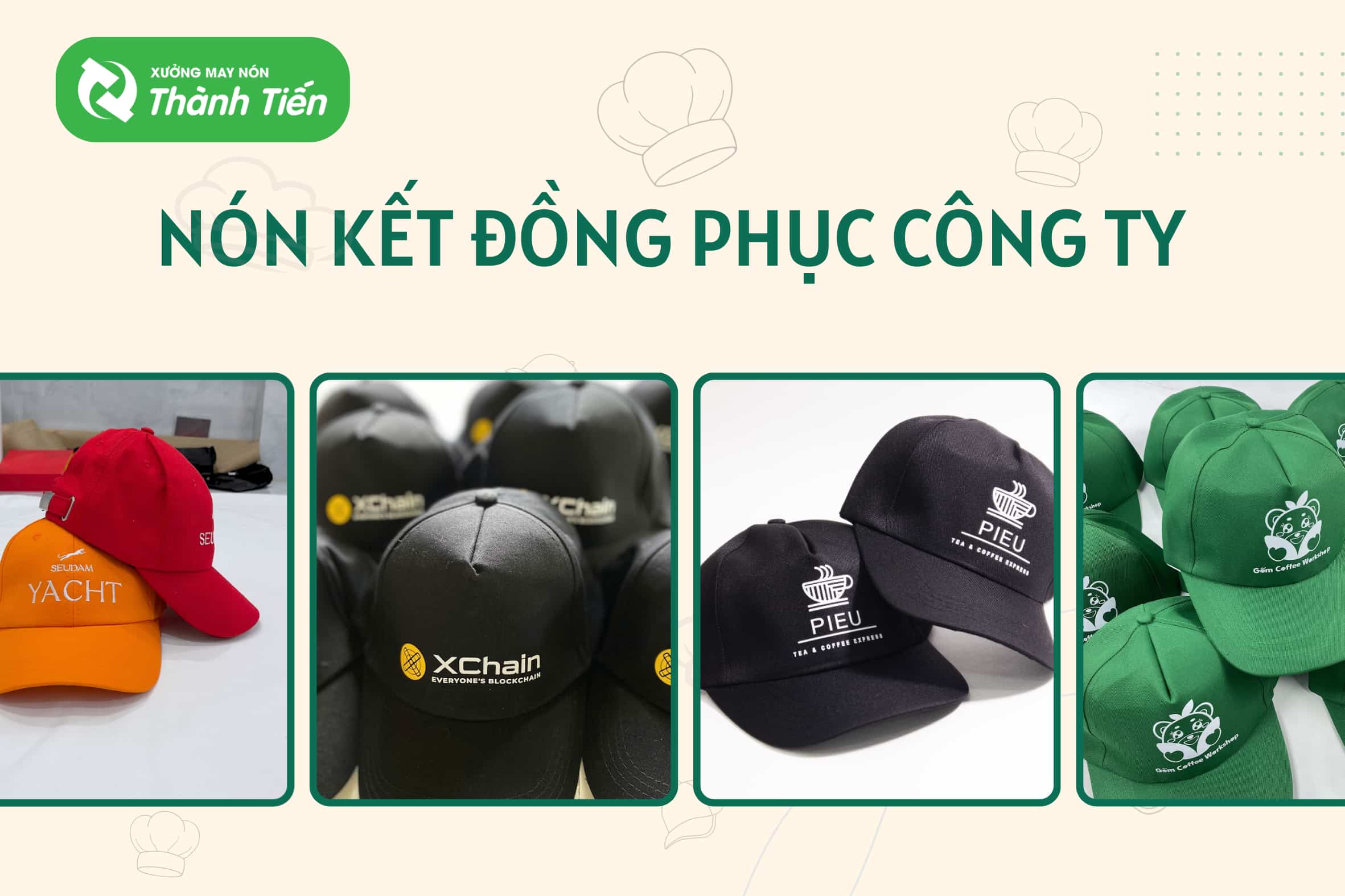 May n&oacute;n kết/n&oacute;n lưỡi trai đồng phục c&ocirc;ng ty