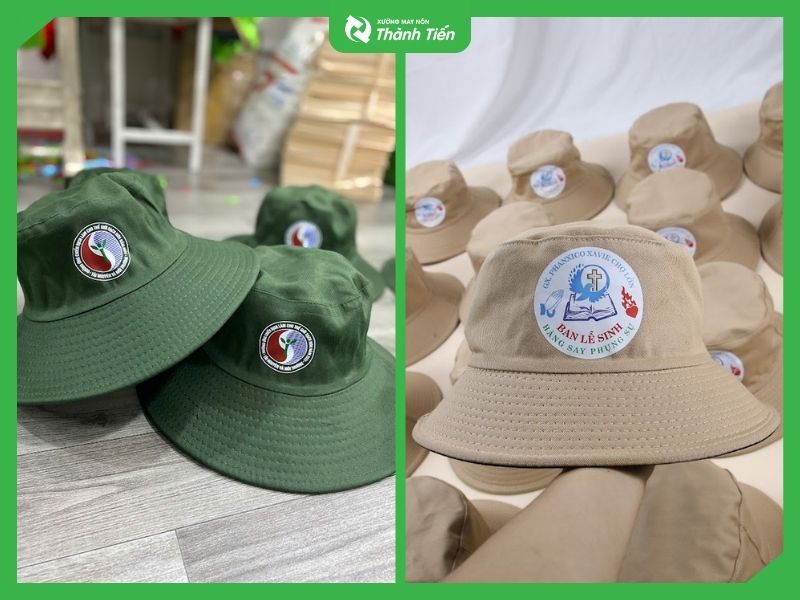 N&oacute;n bucket, n&oacute;n tai b&egrave;o đồng phục