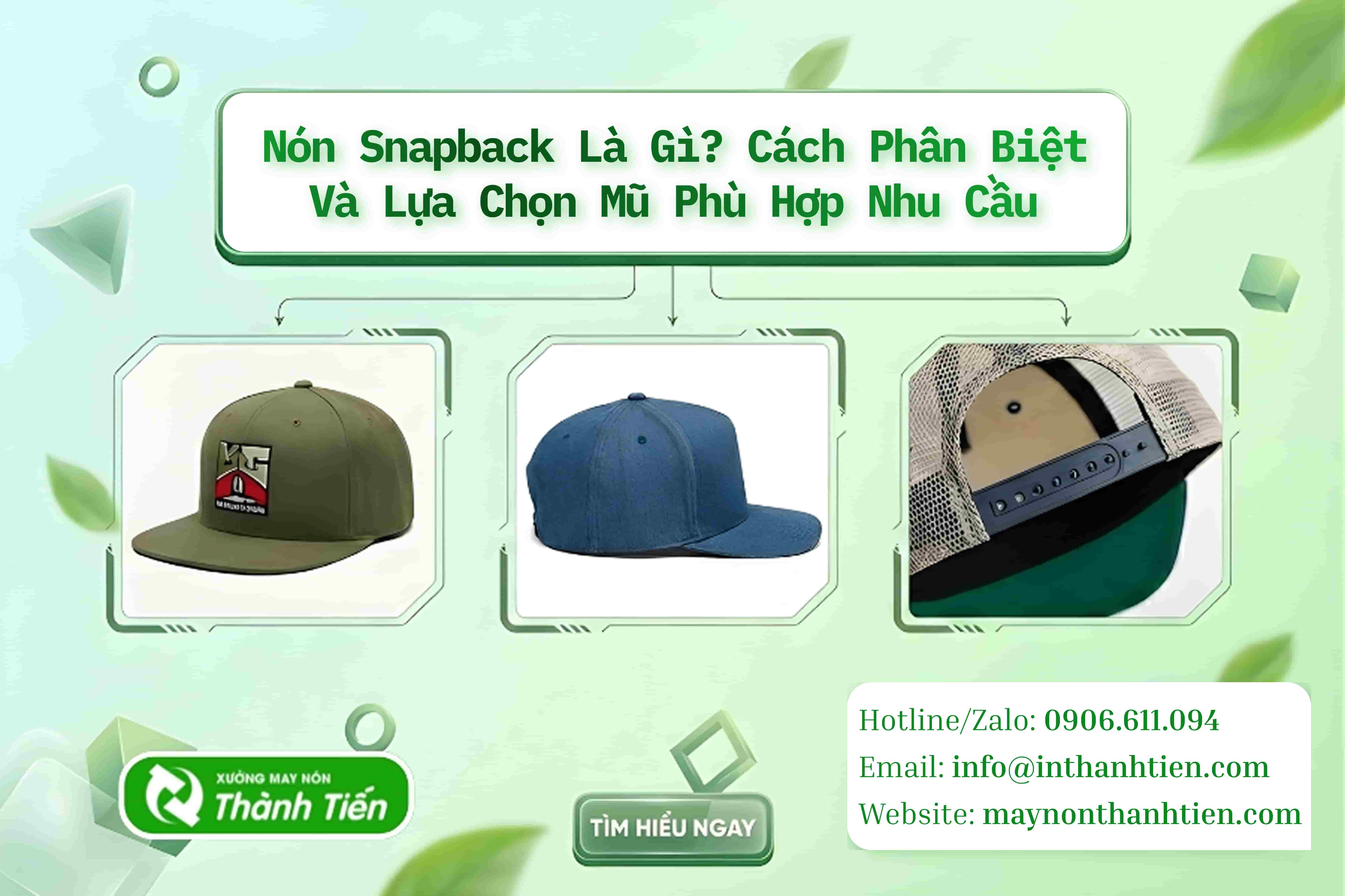 Nón Snapback Là Gì? Cách Phân Biệt Và Lựa Chọn Mũ Phù Hợp Nhu Cầu