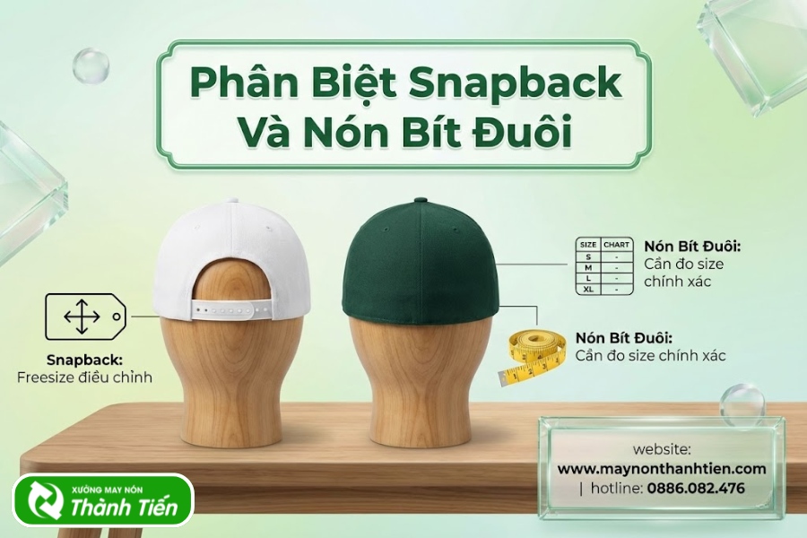 Ph&acirc;n biệt n&oacute;n snapback v&agrave; n&oacute;n b&iacute;t đu&ocirc;i