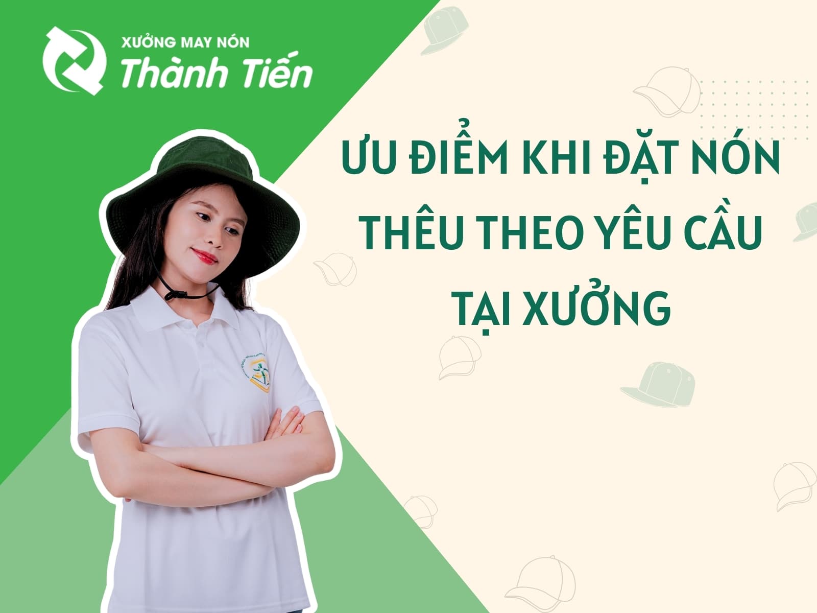 Ưu điểm khi đặt nón thêu theo yêu cầu tại xưởng