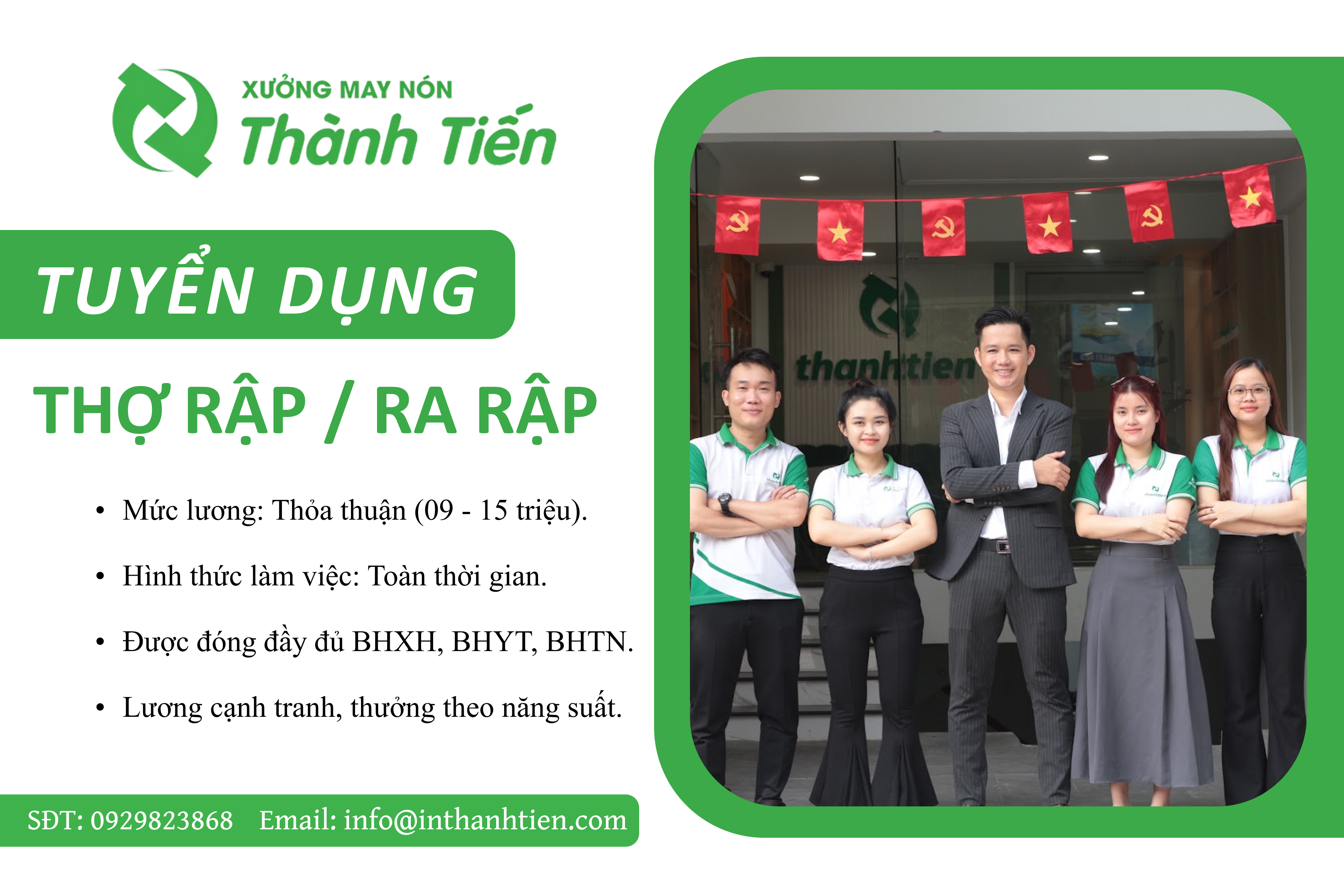 Tuyển Dụng Vị Trí Thợ Rập